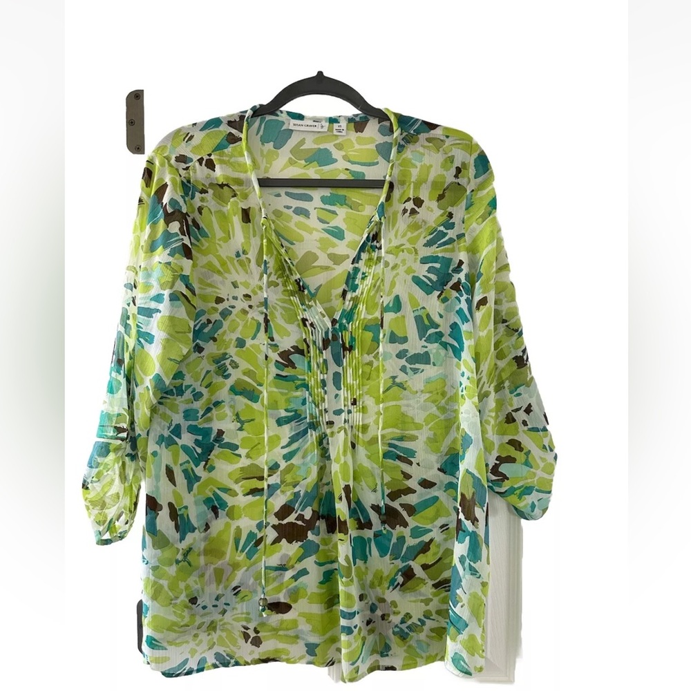 Susan Graver Women sheer blouse